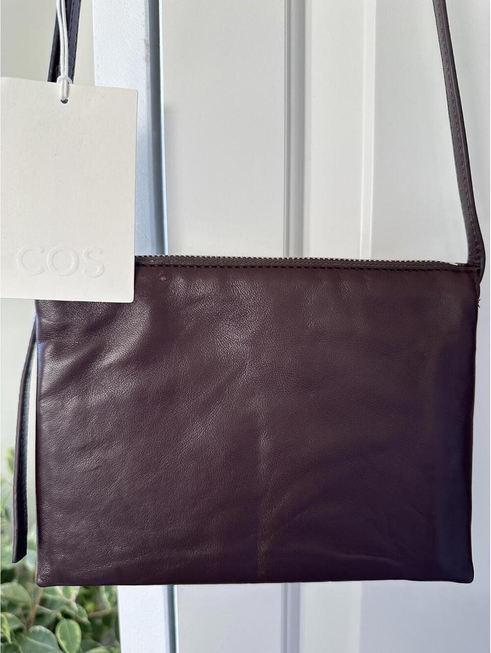 COS Trove Crossbody Bag - Leather NWT Bordeaux Burgundy